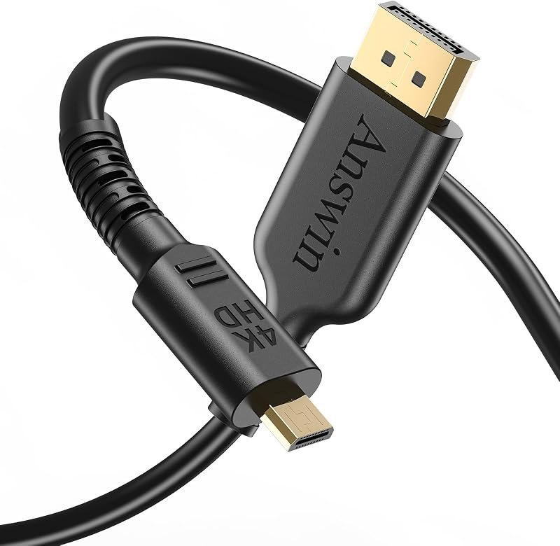DisplayPort to Micro HDMI Cable Uni-Directional 4K@60Hz 2K@120Hz 5Ft — best usb c hdmi adapter for usb hdmi adapter