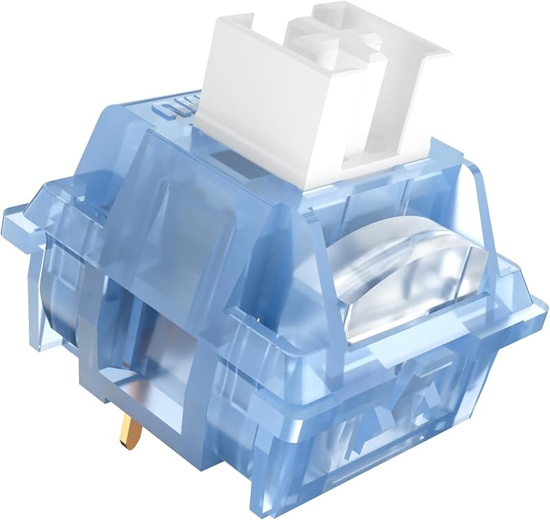 Outemu 72 Pcs Keyboard Clickers for 3D Prints,Clicky Ice Blue Switches — mechanical keyboard switch puller for