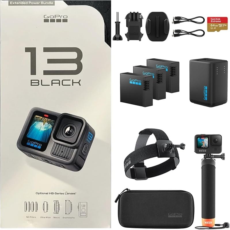 HERO13 Black Camera with 3 Enduro Batteries — GoPro MAX 360 camera for gopro max 360 camera
