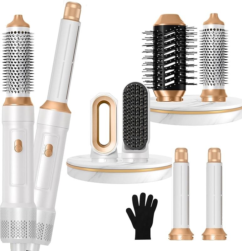 Atopskins 6 in 1 Hair Dryer Brush Set, Hot Air Styler Blowout Brush — hot brush buddies for hot brush buddies