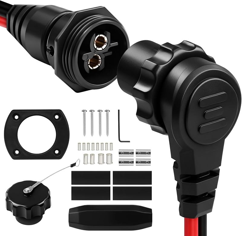 1865120 MKR-28 Trolling Motor Plug, Male Female Trolling Motor Socket Connector for Minn Kota Freshwater and Saltwater