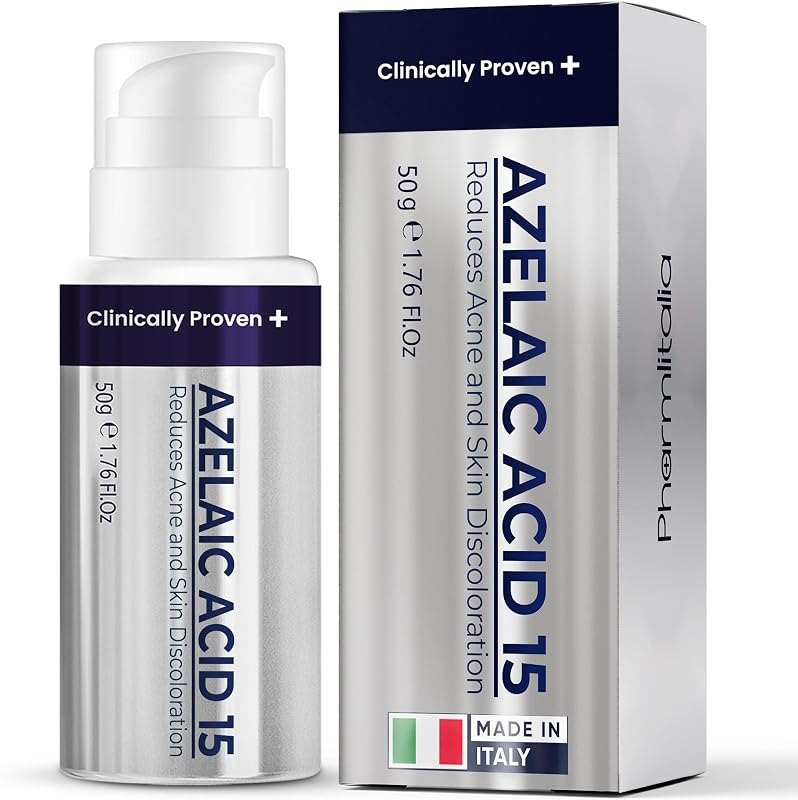 Pharmlitalia Azelaic Acid Face Cream with Salicylic Acid 0.5%, Licorice Root Extract & Allantoin — azelaic acid cream