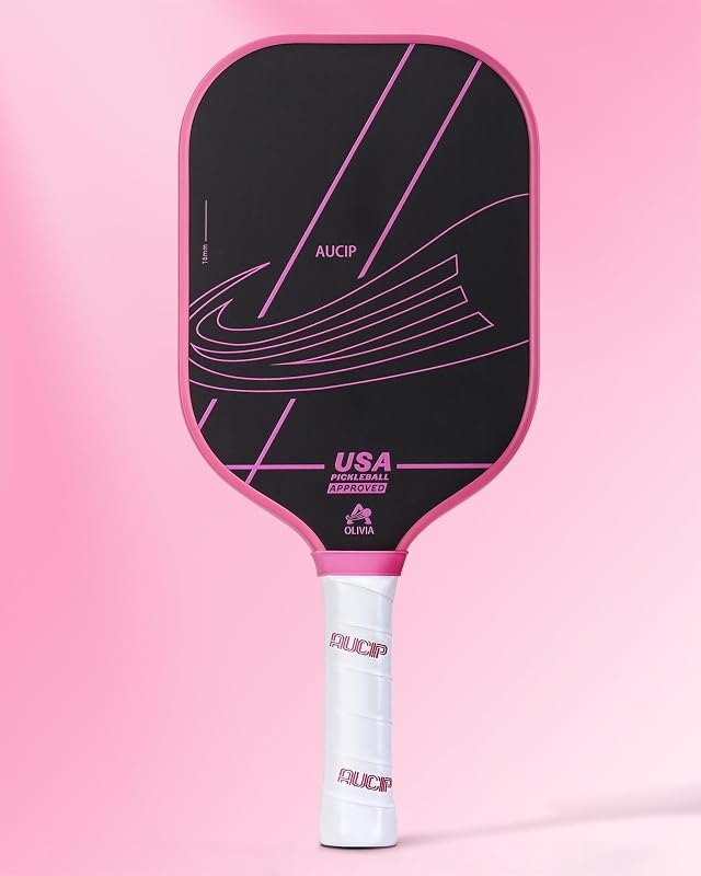 Pro Pickleball Paddle Pink - T700 Carbon Fiber Pickleball Paddle with 16mm Polymer Honeycomb Core, USAPA Certified