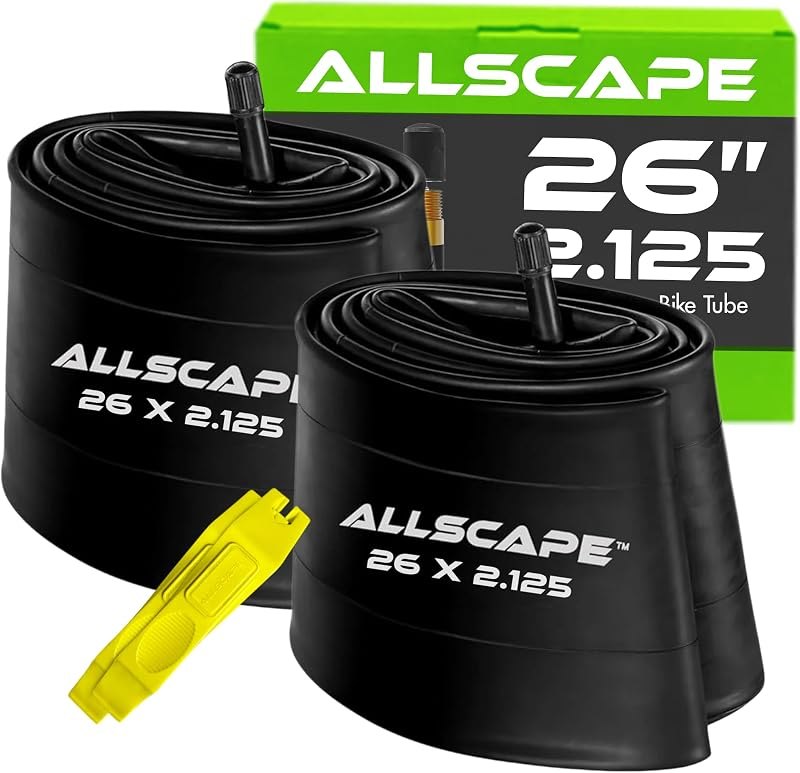 HEB 26x2.125 Bicycle Tube, 26 x 2.125 Bike Tube, Schrader Valve, 2 Pack — bike inner tube for bike inner tube