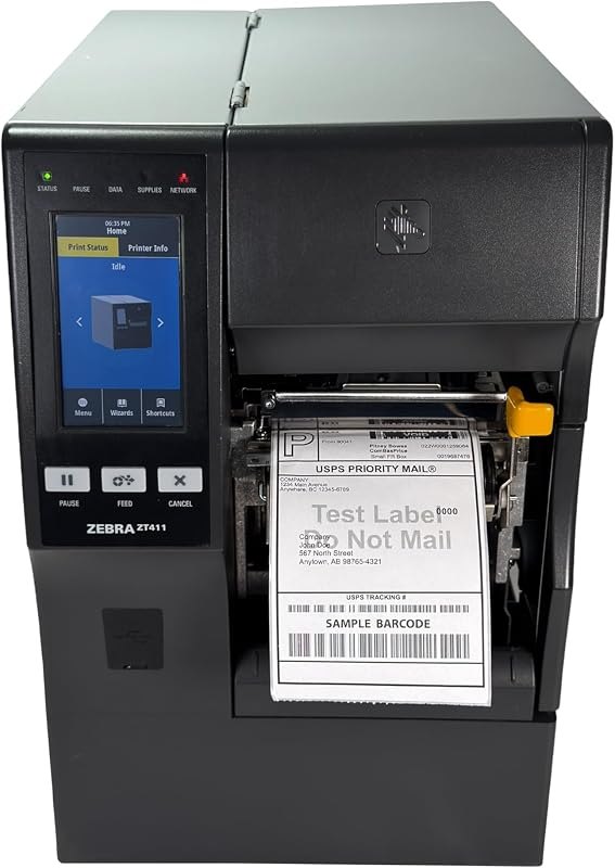 Zebra ZT411 ZT41143-T410000Z Thermal Transfer Label Printer 300 dpi Peel Full Rewind Bluetooth LAN USB 1-Year Warranty