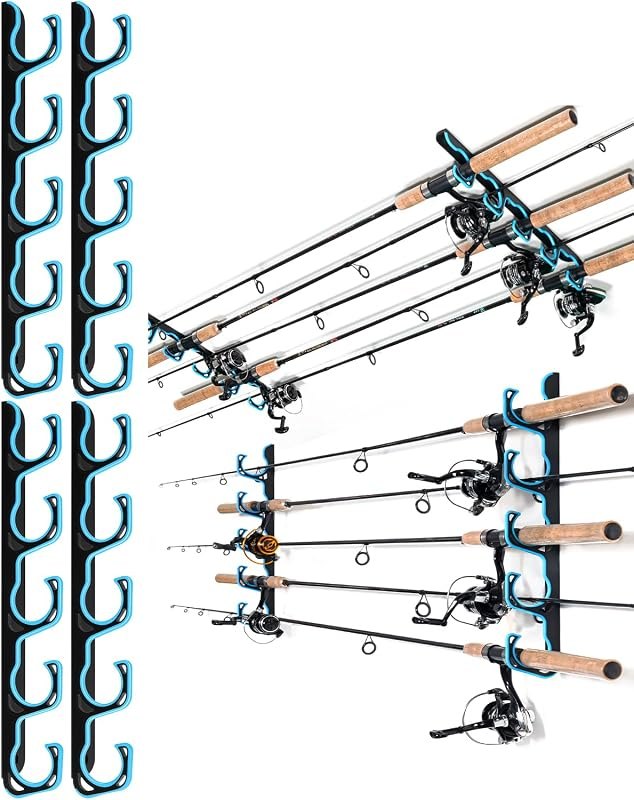 Ghosthorn Fishing Rod Rack,Wall or Ceiling Mounted Pole Holder Garage — fishing rod holders for fishing rod holders