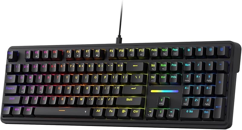 Redragon K745 Wired 108-Key Gasket RGB Gaming Keyboard, 4 Extra Hotkeys — low profile gaming keyboard for low profile