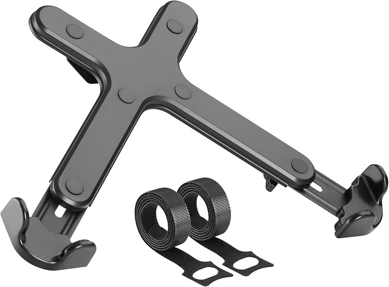 Inline Laptop Bracket up to 17 Inches, VESA 75x75/100x100, with Safety Strap, Silicone Pads & Stopper, for Mounting on