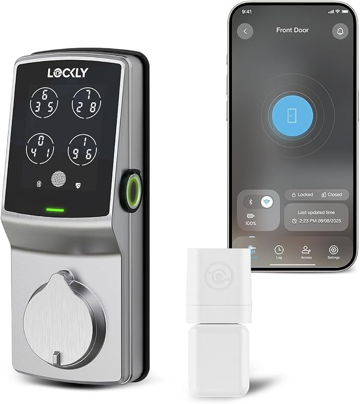 Lockly Guard Secure Pro Deadbolt Smart Lock with 0.3s AI Fingerprint — keyless entry lock for keyless entry lock