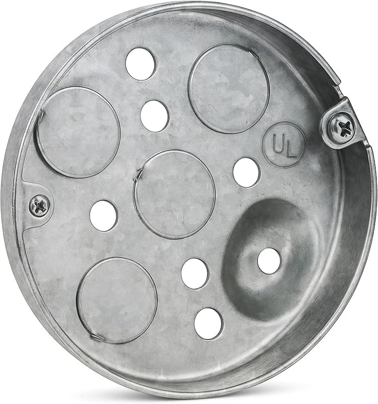 UL Listed 4-Inch Round Shallow Electrical Box — under counter electrical box for under counter electrical box
