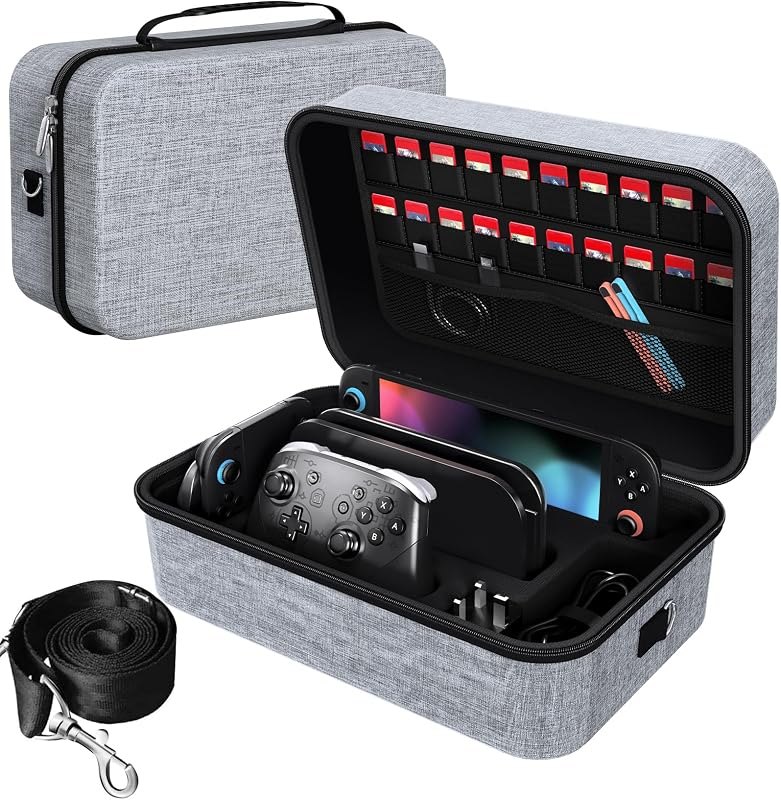 ivoler Carrying Storage for Nintendo Switch 2 2025 All in One Case Gray — Nintendo Switch 2 Console for nintendo