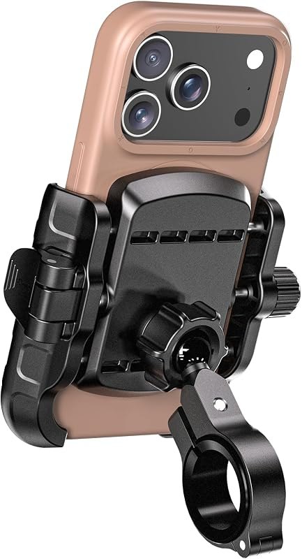 Kewig Motorcycle Phone Mount Holder with Aluminum Alloy Mounting Base — phone mount moto for phone mount moto