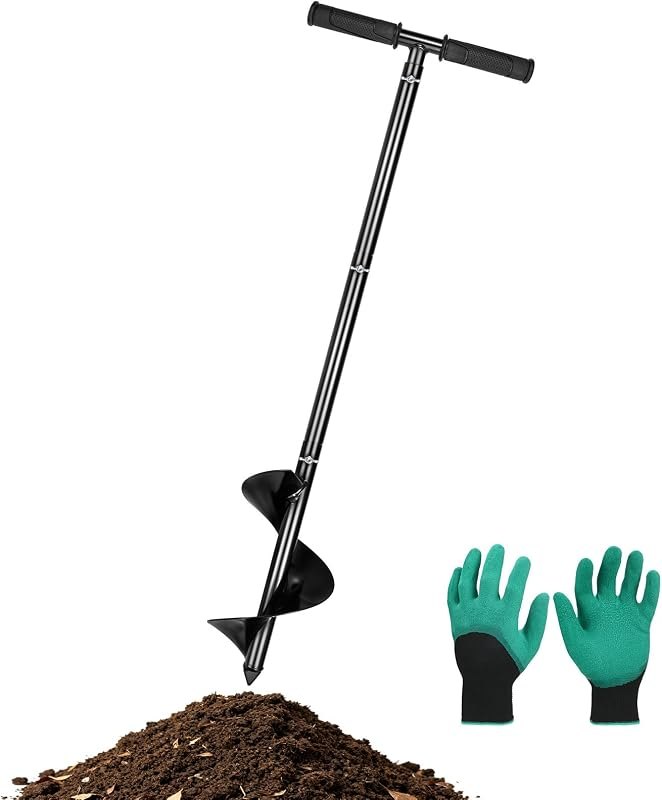 M METERXITY Compost Turning Tool 33.4 Inch Compost Stirring Tool Manual Lawn Aerators Mixing Tool for Gardening