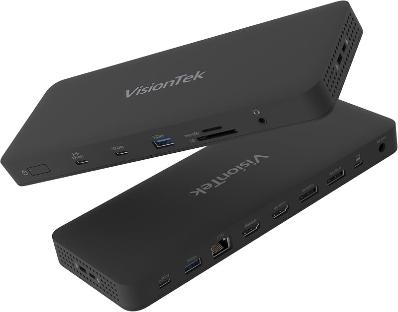 VisionTek VT8100DL Universal Quad Monitor Docking Station USB-C — docking station for macbook air for docking station