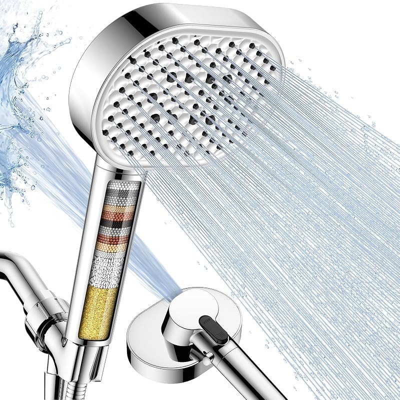 Filtered Shower Head with Handheld,High Pressure 4 Mode Shower with Filters — shower head with filter for shower head