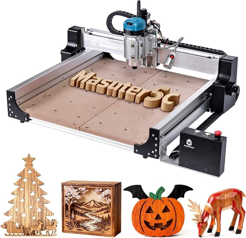 4040 5C Plus CNC Router Machine, 800W Spindle Desktop CNC Engraver, Ball Screw Drive & Linear Rails, 32-Bit GRBL