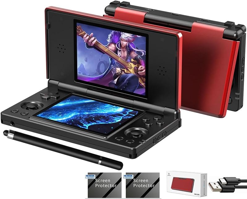 Aivuidbs RG DS Foldable Handheld Game Console RK3568 Anbernic RG DS Android 14 System Two-Player Joystick Top and