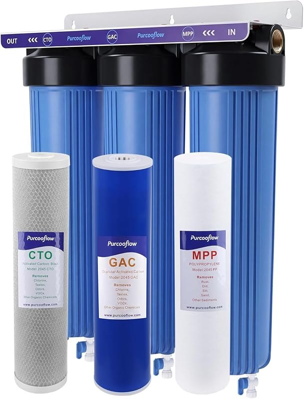 Dual Carbon 3-Stage Whole House Water Filter System — Sediment filters for sediment filters