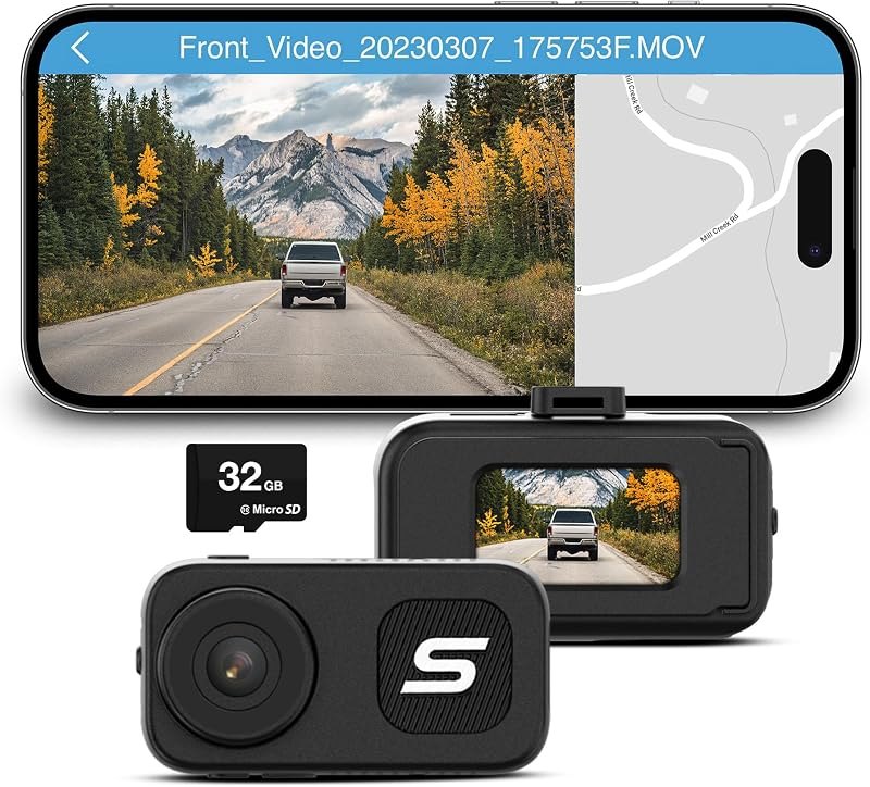 Type S 4K Mini Dash Cam & Body Camera with Voice Control, Video Stabilization, G-Sensor Incident Detection, Loop