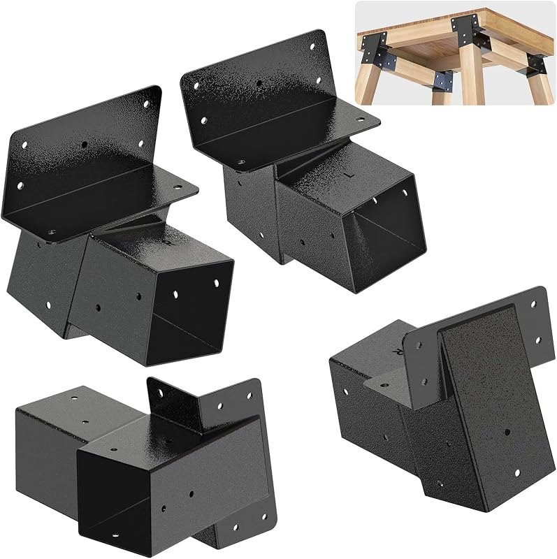 Dolibest Heavy Duty Deer Stand Brackets, 4x4 Compound Angle Bracket, Powder Coated Elevated Bracket for Outdoor