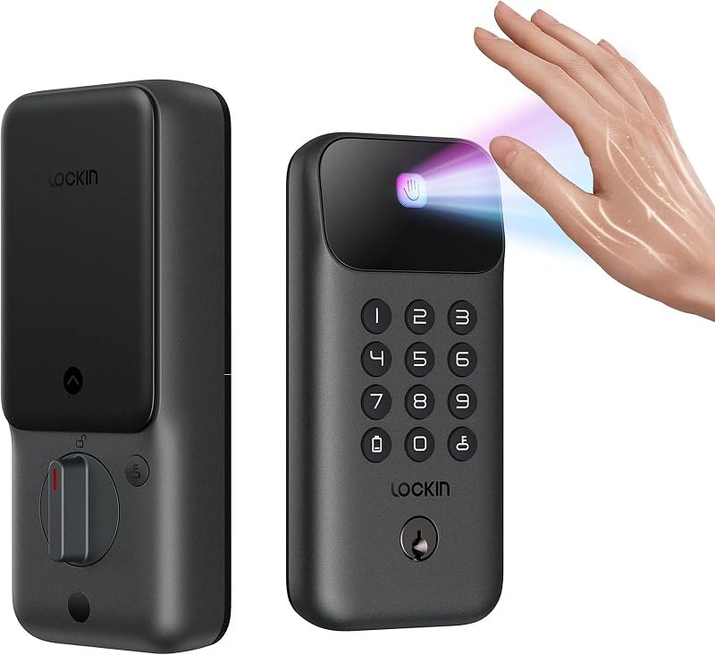 Lockin Veno Go, Palm Vein Keyless Entry Smart Lock, 7-Month Battery — smart lock for patio door for smart lock patio
