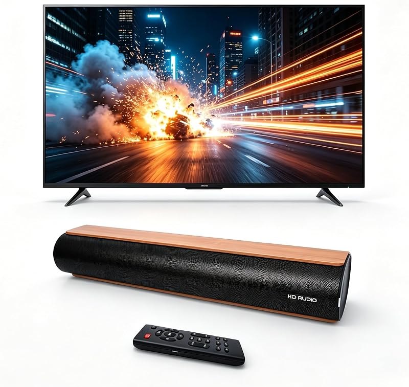 Sound Bar for Smart TV 50W Soundbar with Bluetooth/ARC/Optical/AUX Connect — HDMI ARC soundbar for hdmi arc soundbar