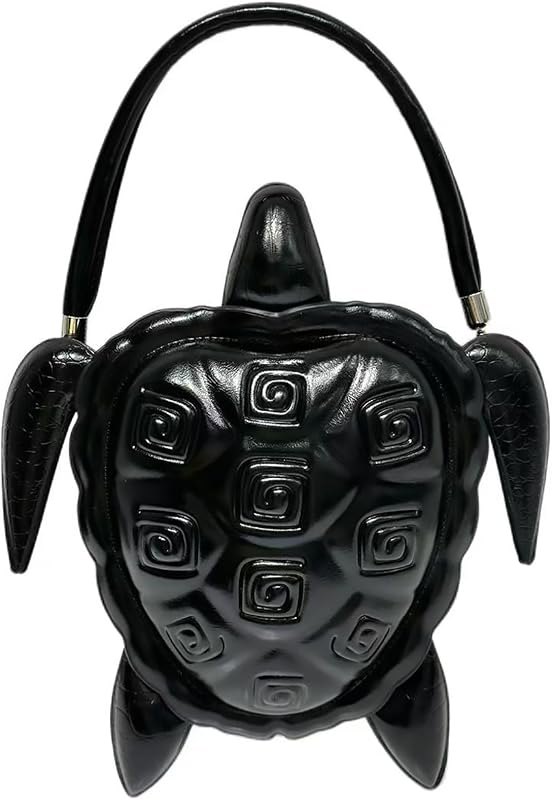 Men PU Leather Unique Novelty Turtle Shape Handbag Purse Removable Strap Crossbody Shoulder Bag for Women — handbags