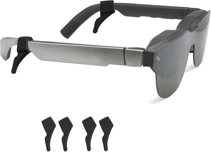 Glasses Ear Gripper Compatible with Xreal Air Pro, Silicone Anti-Slip Ear Hooks for Smart AI Glasses