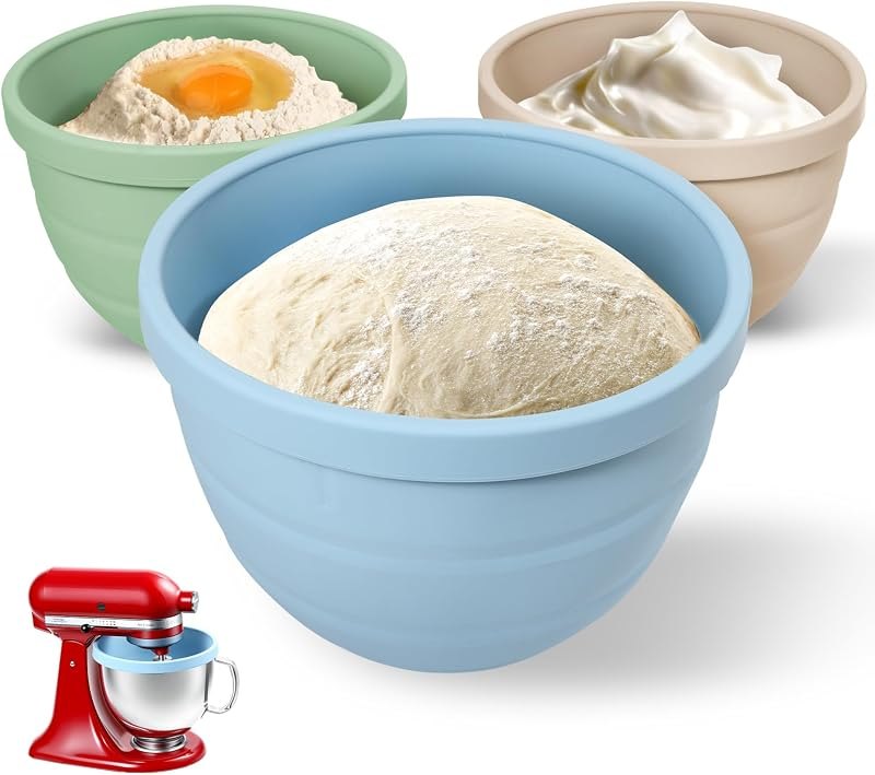 Forenee 5Qt Collapsible Silicone Liners for KitchenAid Tilt-Head Mixers — stand mixer guard for stand mixer guard