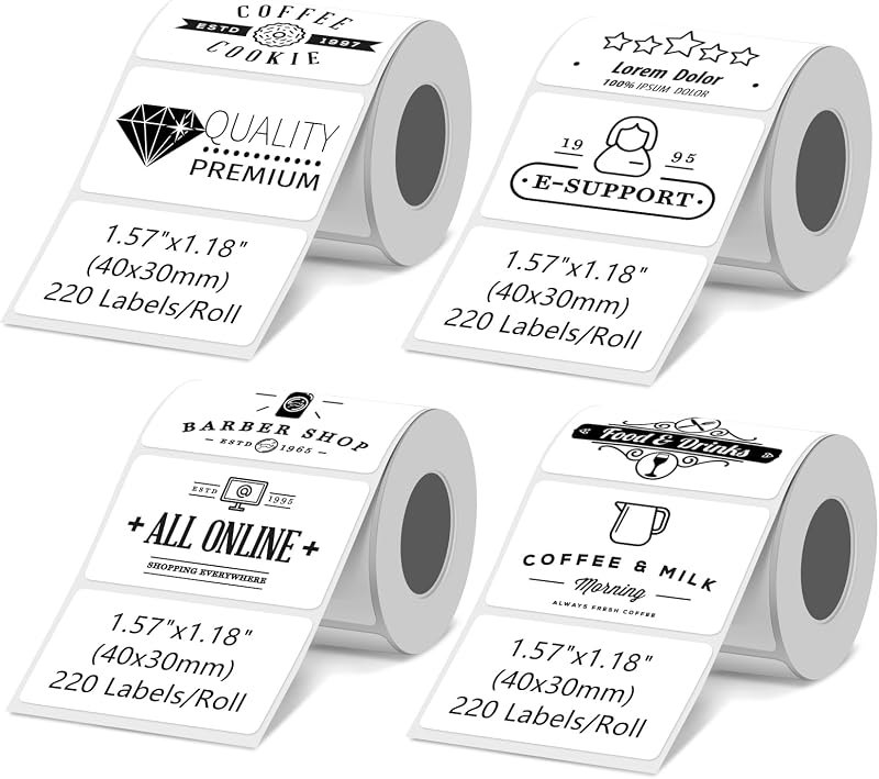 M110 Thermal Labels 4 Rolls Compatible for Phomemo M100/M110/M150/M221/M220/M120/M200/M250 Label Printer