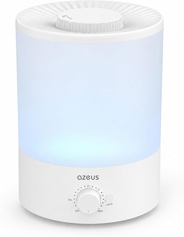 AZEUS Top Fill Humidifiers for Bedroom 3.5L,Quiet 21dB,Tank for Large Room — office desk humidifier for office desk
