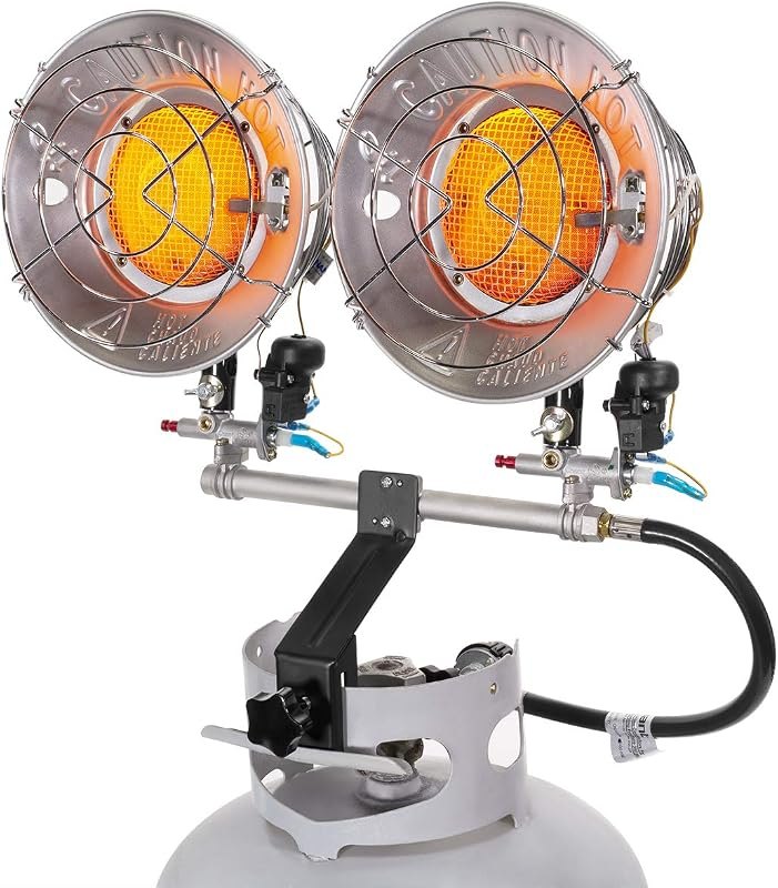 XtremepowerUS 30,000 BTU Propane Tank Top Heat Infrared Heater Burner Propane Heater LPG Use for Camping, Patios
