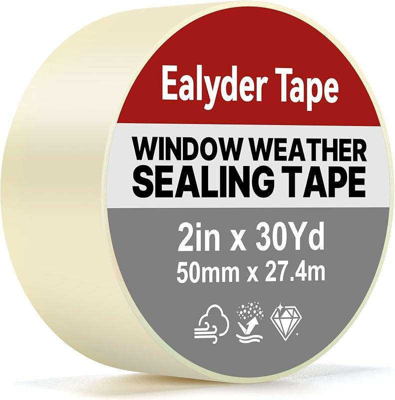 2" x 90Ft Transparent Window Weather Sealing Tape Clear Draft Tape — best Heavy Duty Window Seals for heavy duty
