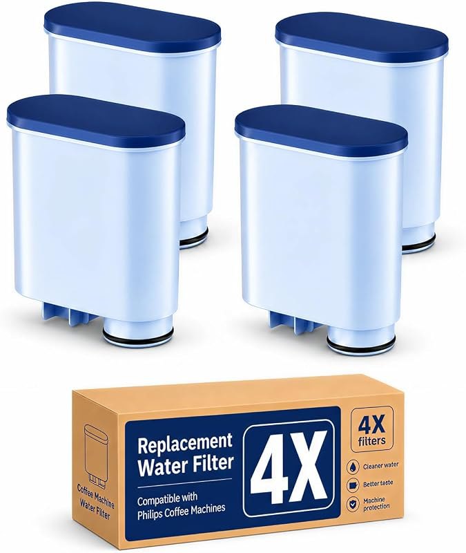 4-Pack Coffee Filter Compatible with Philips AquaClean CA6903/10, Replacement Water Filter for LatteGo 5500, 5400
