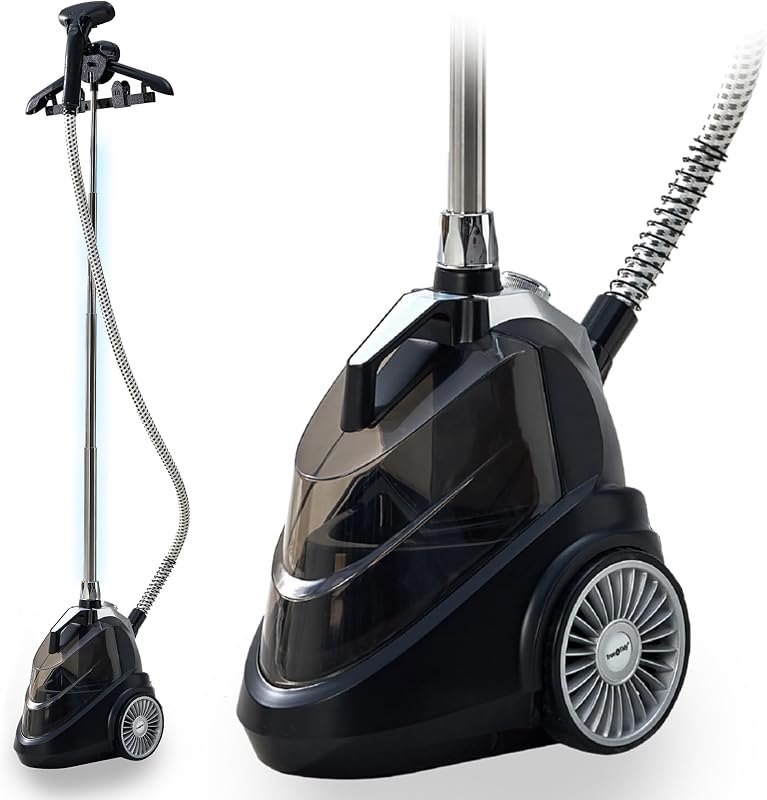 True & Tidy Luxury Standing Garment Steamer with 10 Steam Settings, Smart Auto Shut-Off 1800 Watt Powerful Clothes
