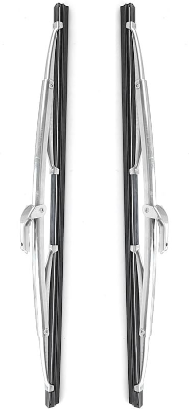 15" Classic Stainless Wiper Blades for Classic Cars/Boat Marine, Set of 2 — boat windshield wiper blades for boat