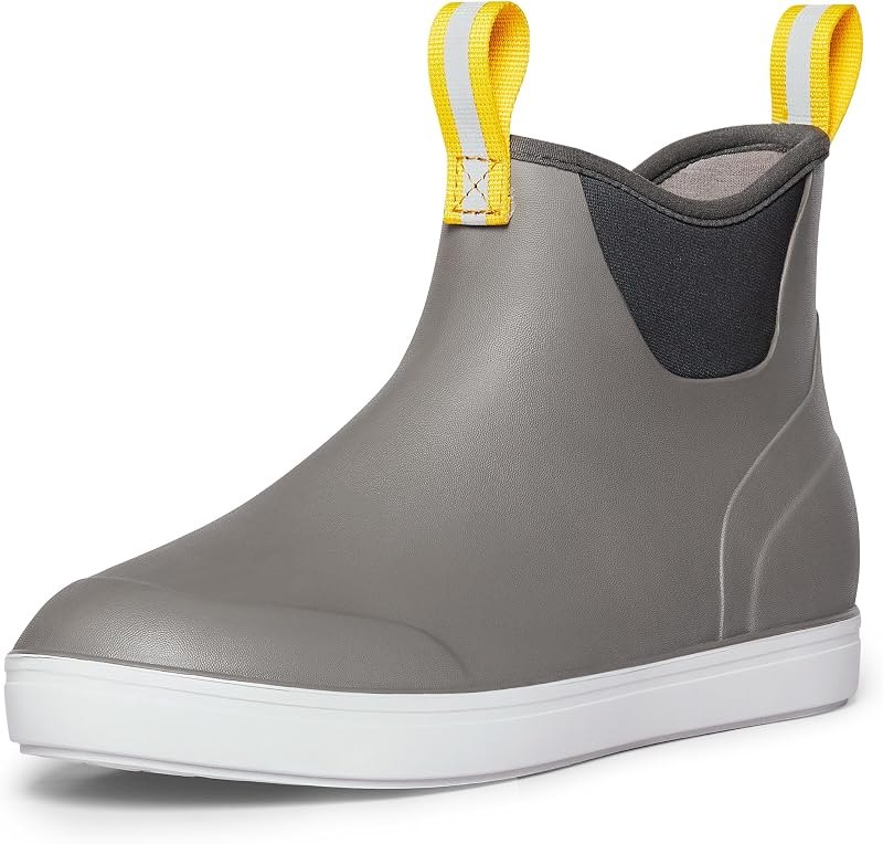 Men's Ankle Deck Rain Boots Waterproof Rubber Neoprene Fishing Shoes — Waterproof Rain Boots for waterproof rain boots