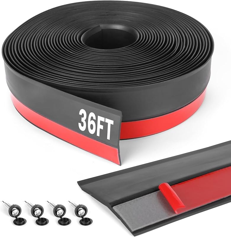 Garage Door Seal Top and Side-36FT/Weather Stripping Door Seal/Exterior Door Weather Stripping/Garage Door Side