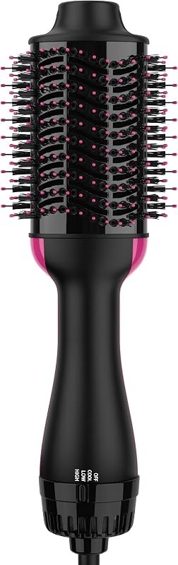 Aopant Hair Dryer Brush Blow Dryer in One, 1200W Hot Air Brush with Negative Ion, Ceramic Titanium Barrel, Oval Blow