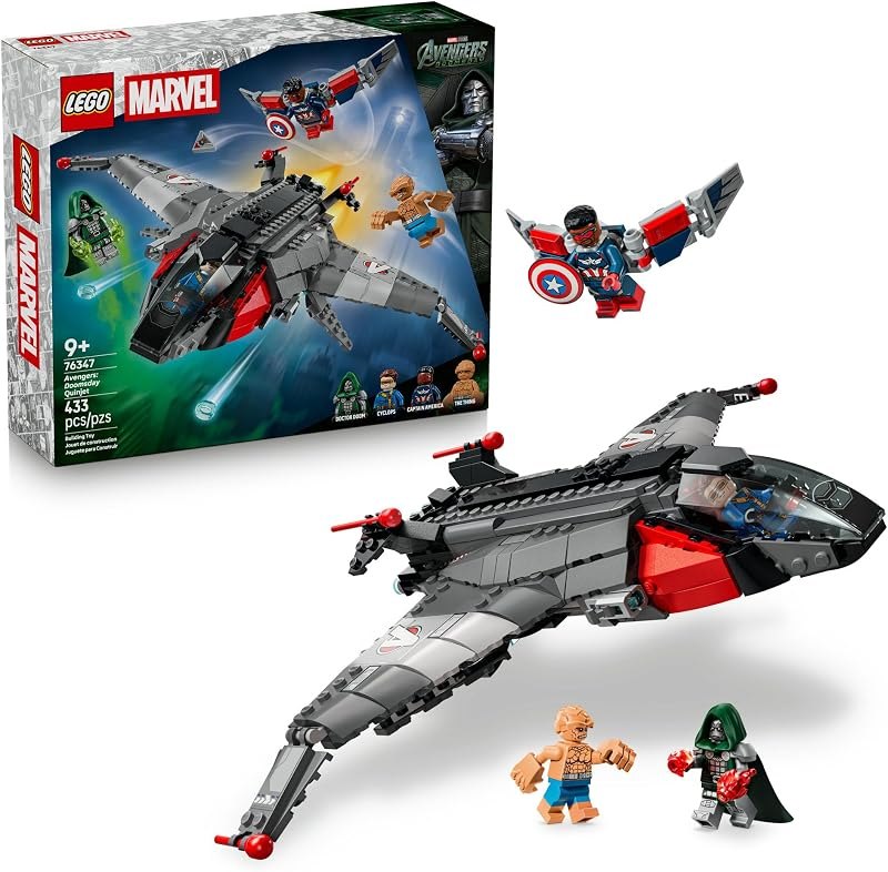 LEGO Marvel Avengers: Doomsday Quinjet 76347 — Avengers Doomsday Decor Set for avengers doomsday decor set