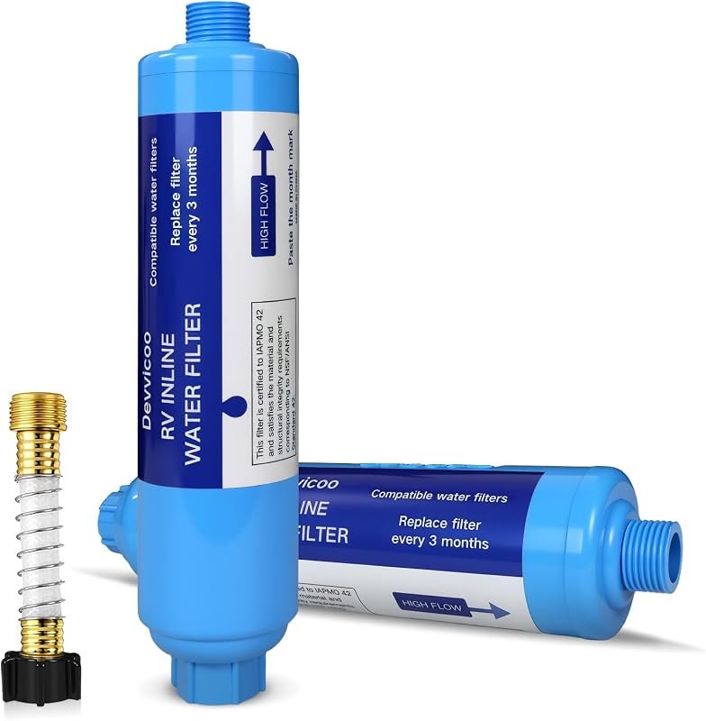 RV Water Filter, 2-Pack, Inline Hose Filter, NSF Tested Lead-Free — offroad water filter for offroad water filter