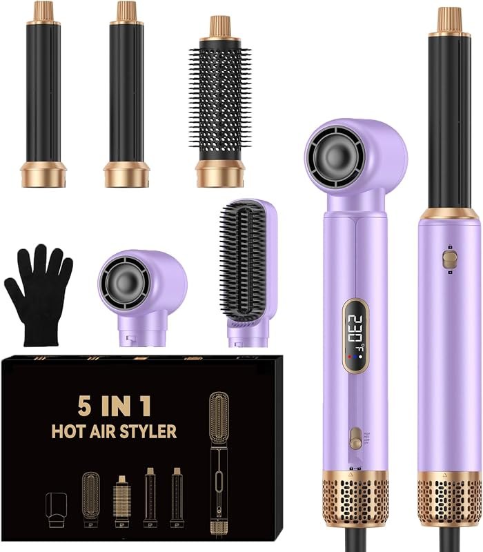 Ukliss Blow Dryer Brush,5 in 1 Hair Dryer Brush Upgrade Hot Air Brush — Ionic Hair Dryer Brush for ionic hair dryer