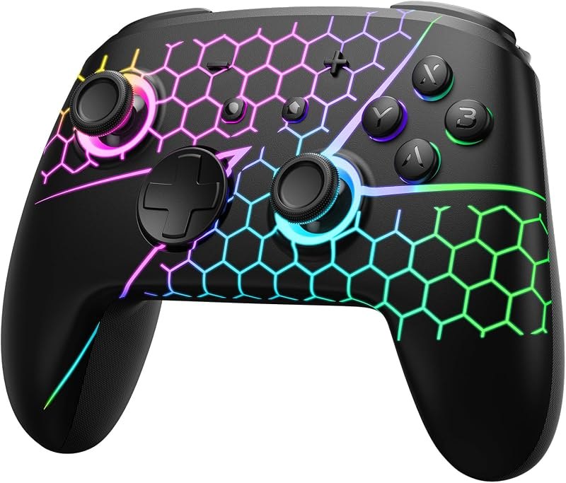 FUNLAB Wireless Switch 2 Pro Controller for Switch 2/OLED/Lite, Firefly Z Gamepad With Hall Effect, Hidden Glow LED