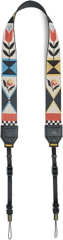 Nocs Provisions NocLoc Woven Tapestry Strap, Binocular & Camera Carry Accessory for All‑Day Comfort Hold - Flora —