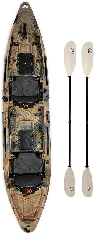 BKC Brooklyn 13.0 Pro Tandem Fishing Kayak, 2 to 3 Person — sit on top kayak for sit top kayak