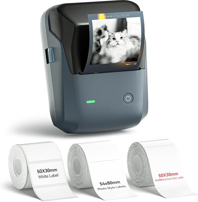 NIIMBOT B1 Pro Label Maker with 3 Labels, 300 DPI Thermal Label Printer — portable thermal label printer for portable