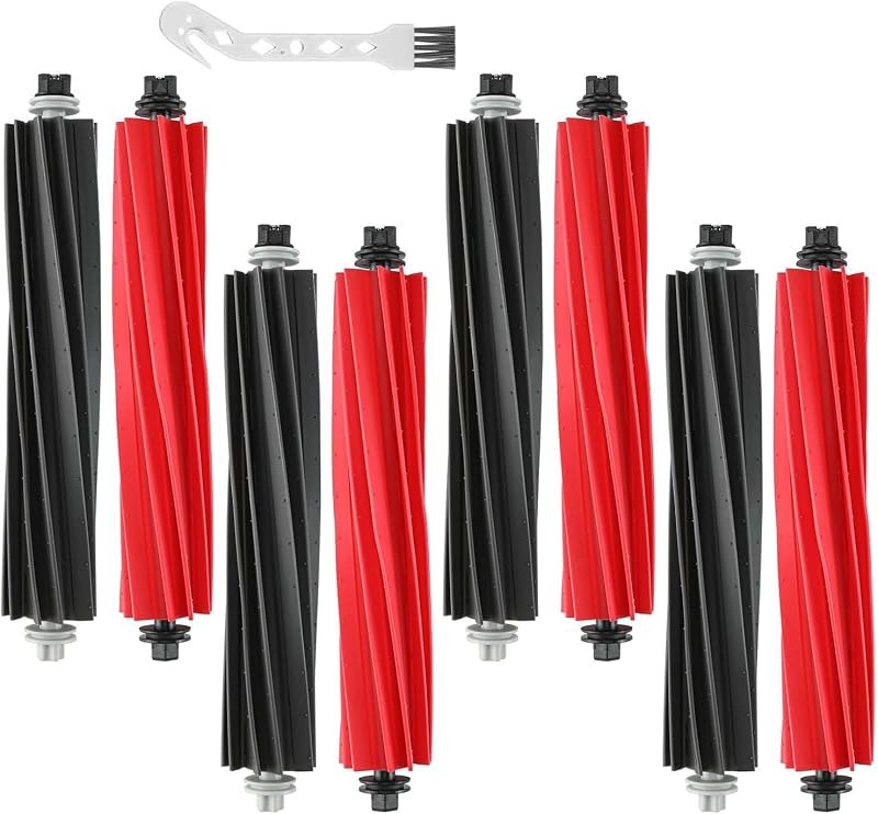 4 Set Dual Main Brush Accessories Kit for Roborock S8, Q8 Max+, Q5 Pro+, Q5 Max+, S8 Pro Ultra Robot Vacuum Cleaner,1