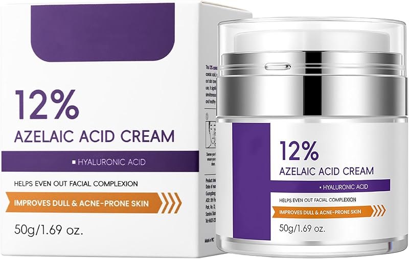 12% Azelaic Acid Cream for Face,Acne Cream,Azelaic Acid Serum for Acne & Post-Acne Marks,Fades Acne Scars & Soothes