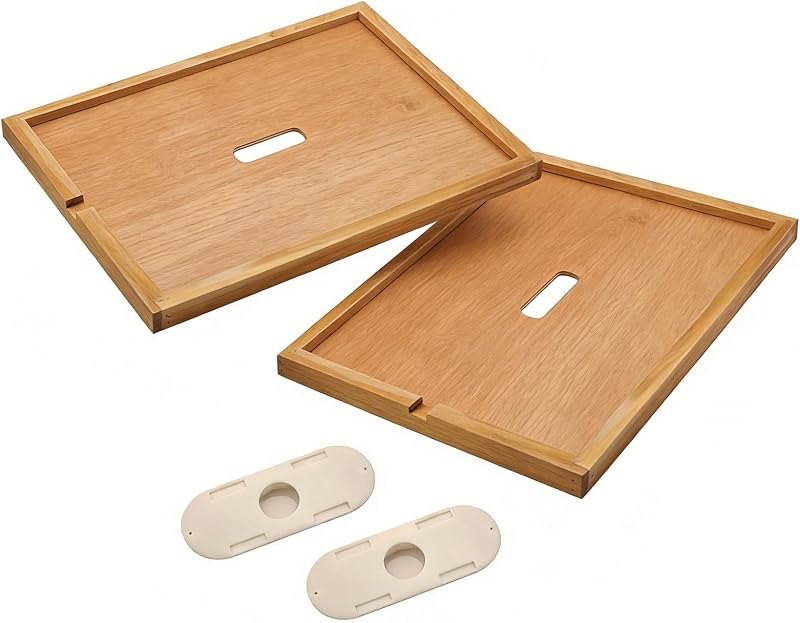 2Pcs Beeswax-Coated Beehive Inner Cover for 10-Frame Box — top bar hive for top bar hive