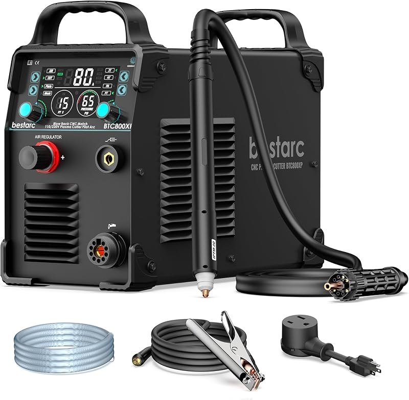 CNC Plasma Cutter Machine, 80A IGBT 110V/220V Blow Back Pilot Arc